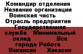 Командир отделения › Название организации ­ Воинская часть 6681 › Отрасль предприятия ­ Государственная служба › Минимальный оклад ­ 28 000 - Все города Работа » Вакансии   . Хакасия респ.,Саяногорск г.